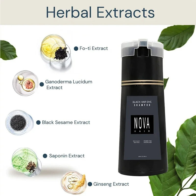 Herbal Nova Hair Dye Shampoo 3 in 1